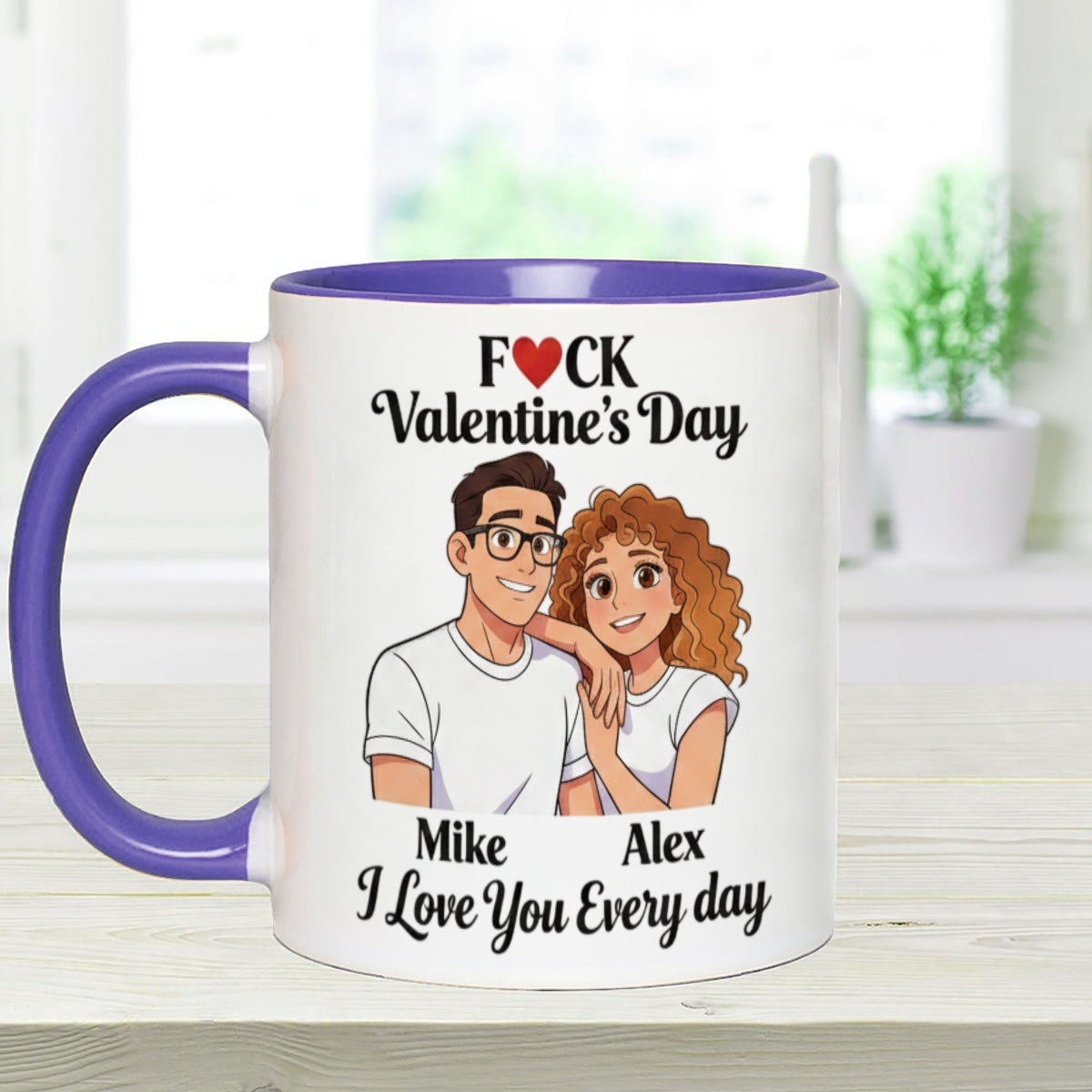 Cadeau personnalisé pour couple à partir de n'importe quelle photo - Mug assorti avec agitateurs en acrylique