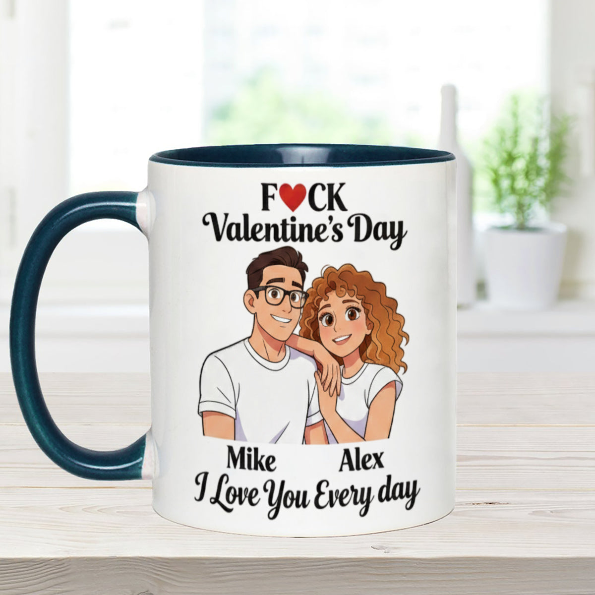 Cadeau personnalisé pour couple à partir de n'importe quelle photo - Mug assorti avec agitateurs en acrylique