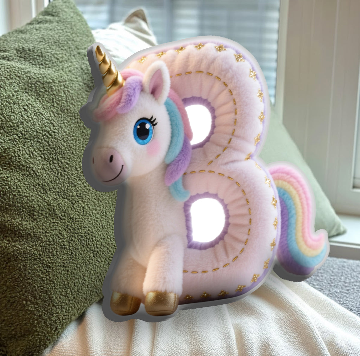 Cadeau idéal pour les enfants - Oreiller personnalisé en fausse fourrure pour enfant