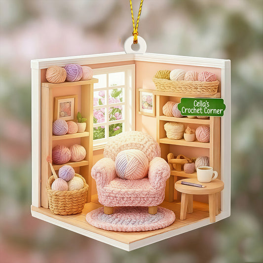 Coin Crochet, Atelier de Tricot, Noël - Ornement au Crochet Personnalisé
