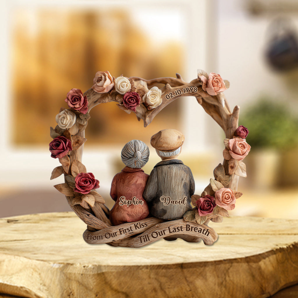 From Our First Kiss to Our Last Breath - Personalized Couple Custom Shaped Acrylic Plaque