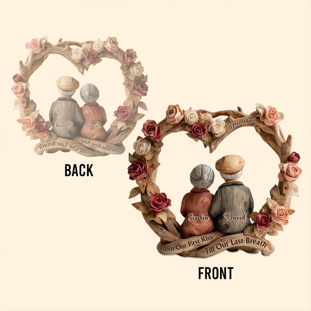 From Our First Kiss to Our Last Breath - Personalized Couple Custom Shaped Acrylic Plaque