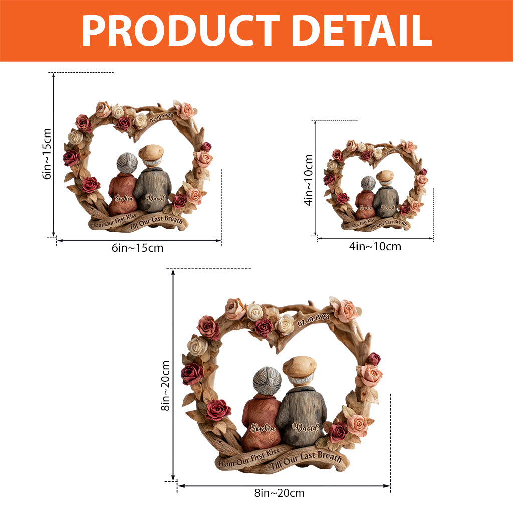 From Our First Kiss to Our Last Breath - Personalized Couple Custom Shaped Acrylic Plaque