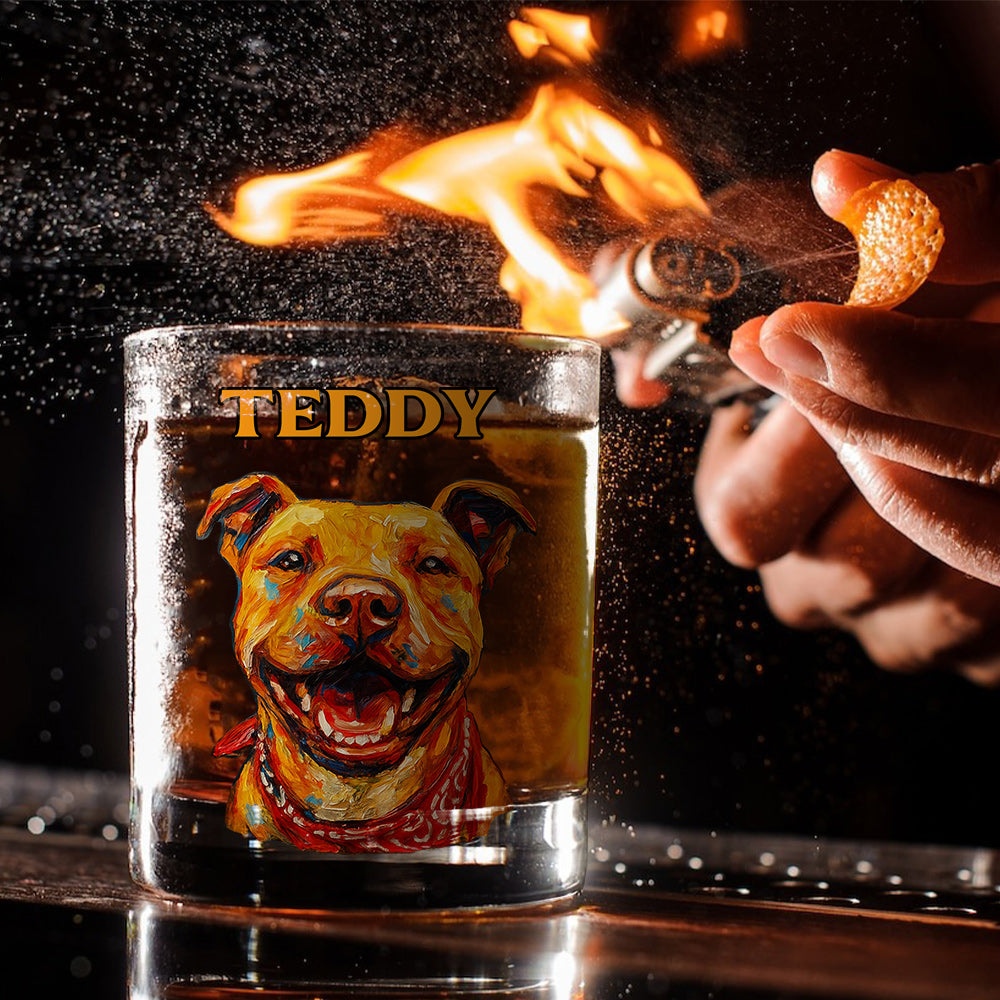 Verre à whisky personnalisé avec la photo de votre animal de compagnie - Verre à whisky pour chien