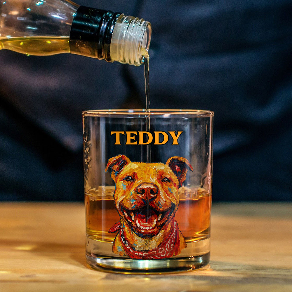 Verre à whisky personnalisé avec la photo de votre animal de compagnie - Verre à whisky pour chien