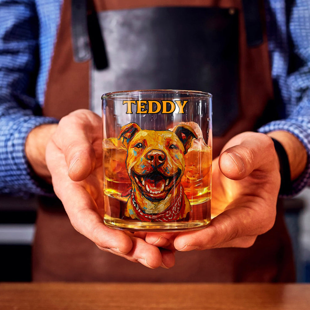 Verre à whisky personnalisé avec la photo de votre animal de compagnie - Verre à whisky pour chien