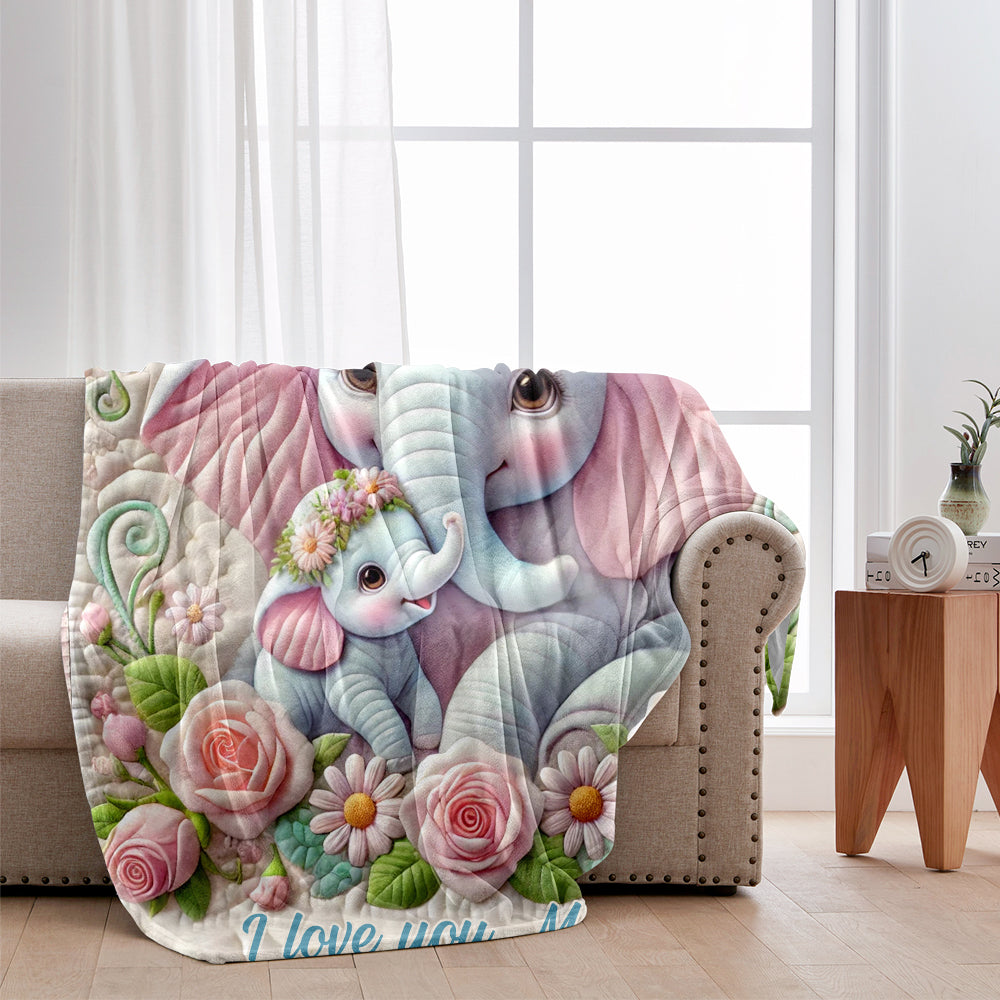 I Love You - Personalized Mother Blanket