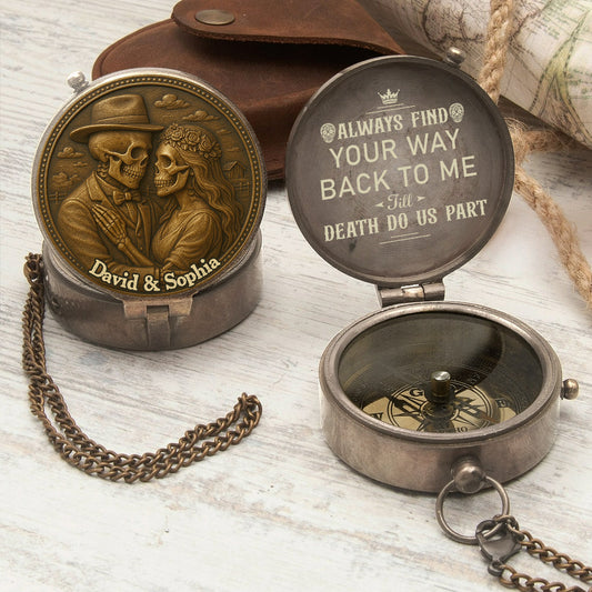 Find Your Way Back To Me - Personalized Couple Compass
