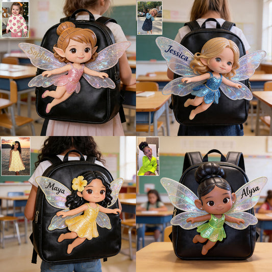 La Fée - Sac à Dos en Cuir Personnalisé pour Enfants