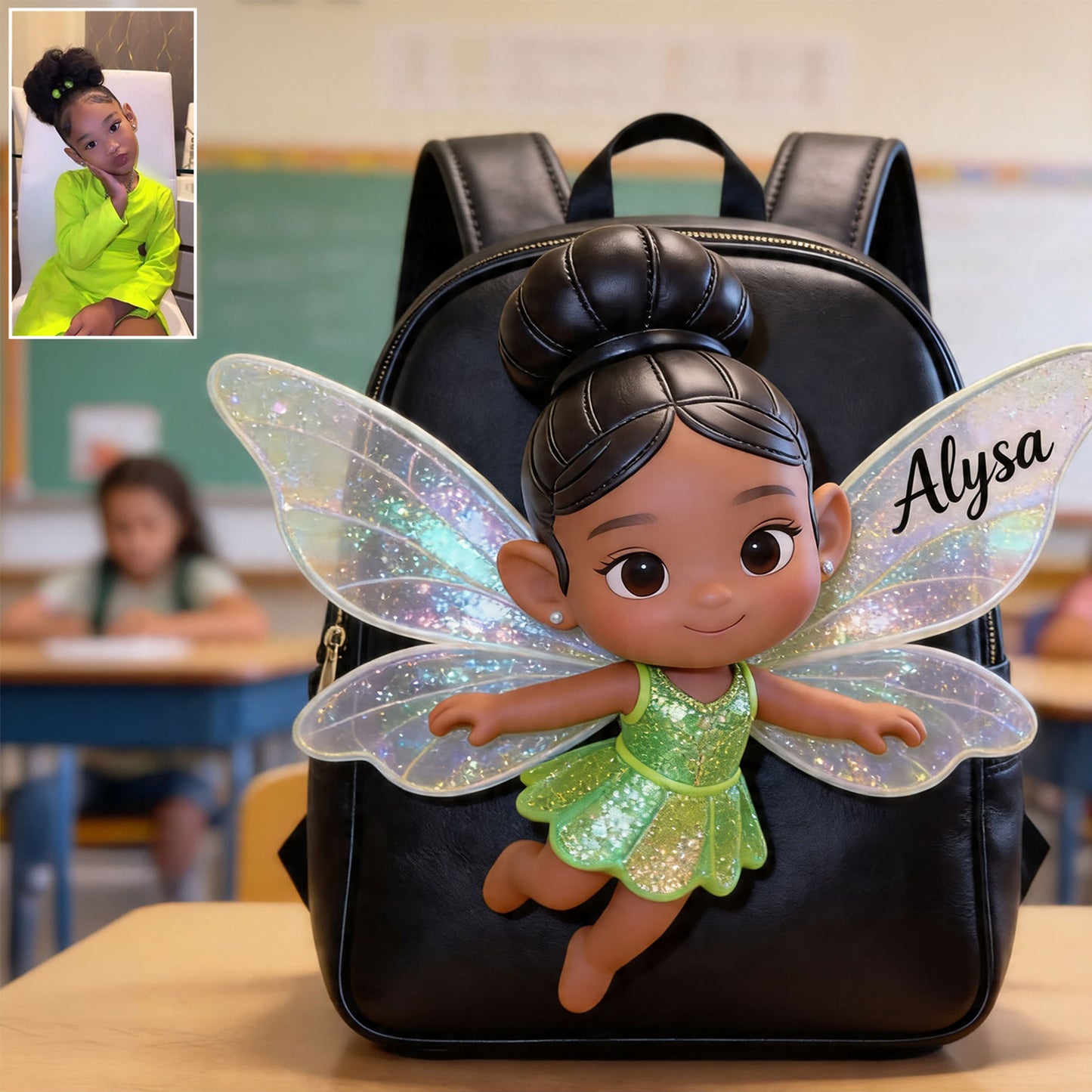 La Fée - Sac à Dos en Cuir Personnalisé pour Enfants
