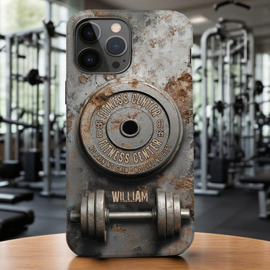 Ohne Fleiß kein Preis – Personalisierte Handyhülle mit Fitness-Vollbilddruck