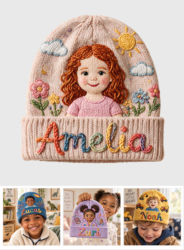 Mein Name, Meine kleine Welt - Personalisierte Kinder-Mütze