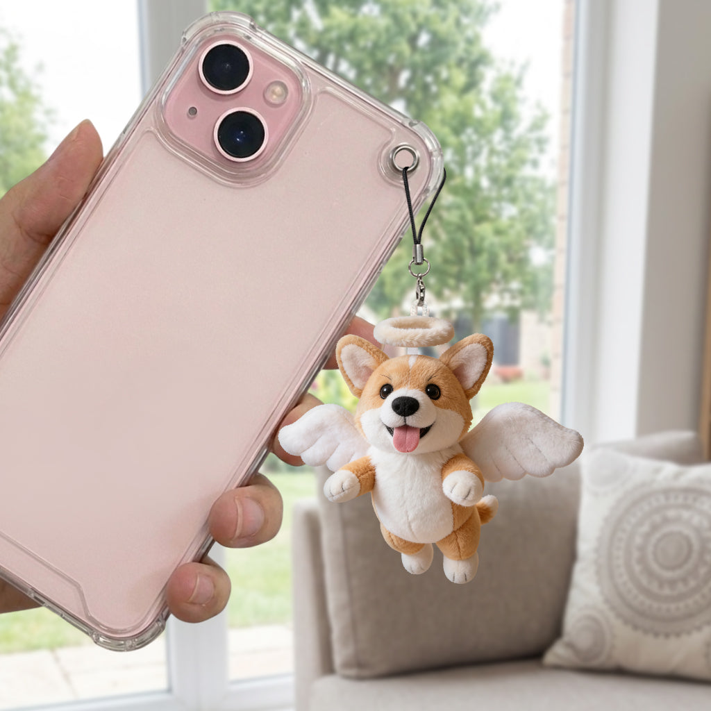 Pet Angel - Personalisierter Hund Plush Schlüsselanhänger