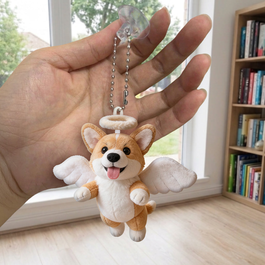 Pet Angel - Personalisierter Hund Plush Schlüsselanhänger