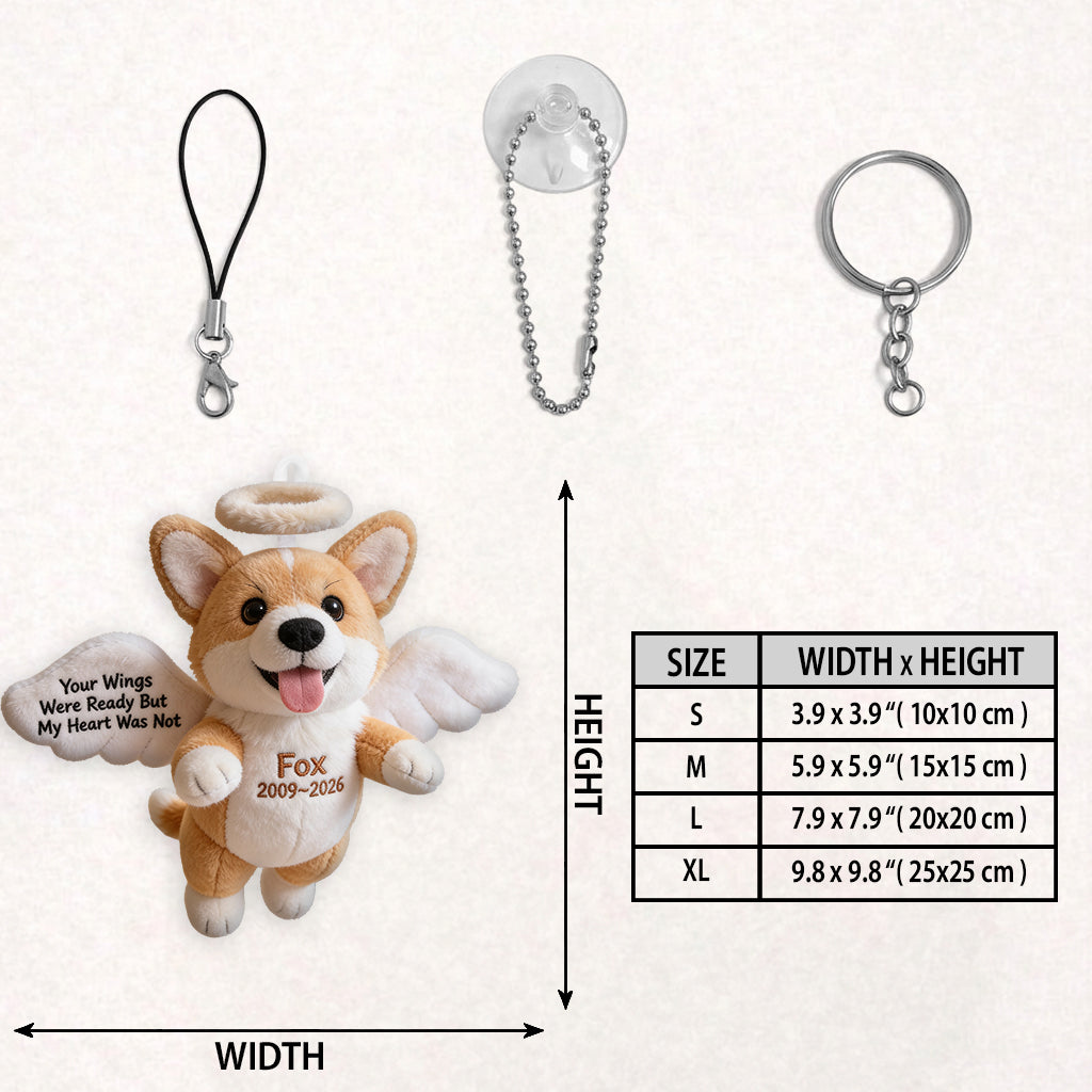 Pet Angel - Personalisierter Hund Plush Schlüsselanhänger