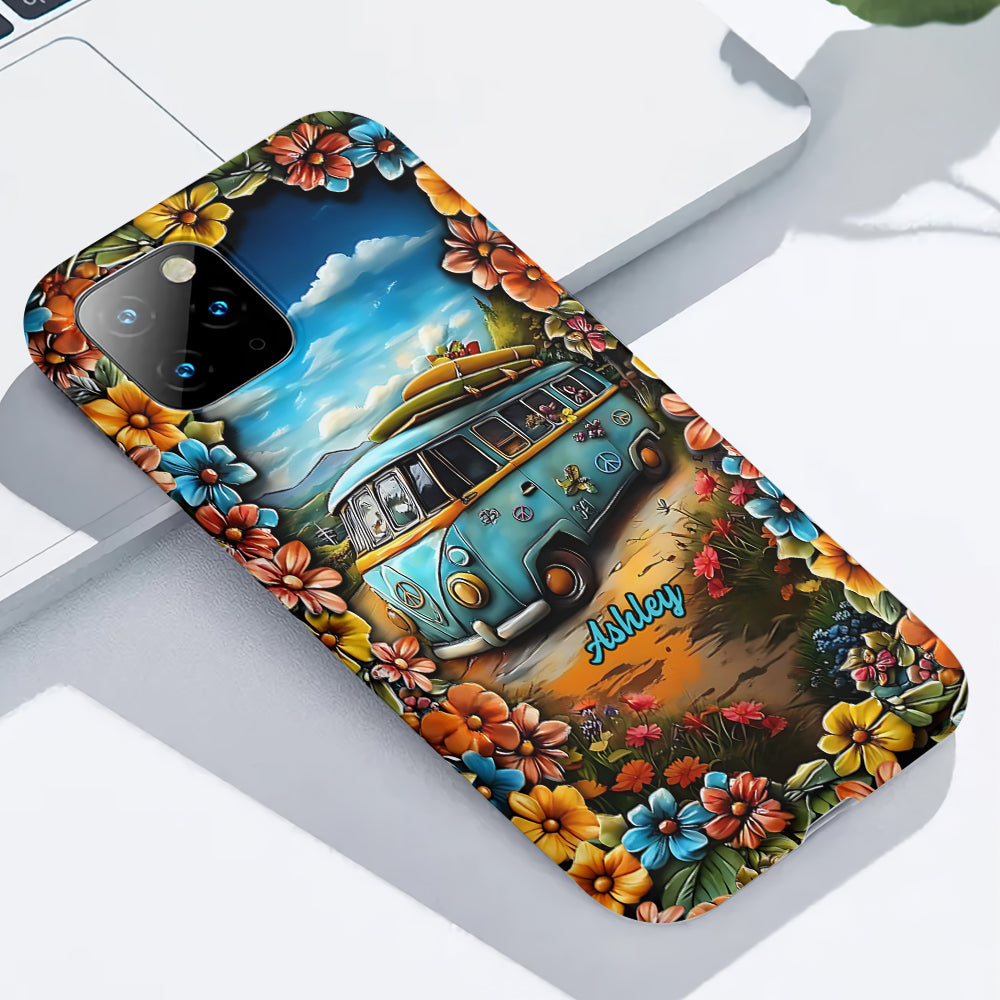 Coque de téléphone personnalisée Hippie Van - Motif hippie intégral