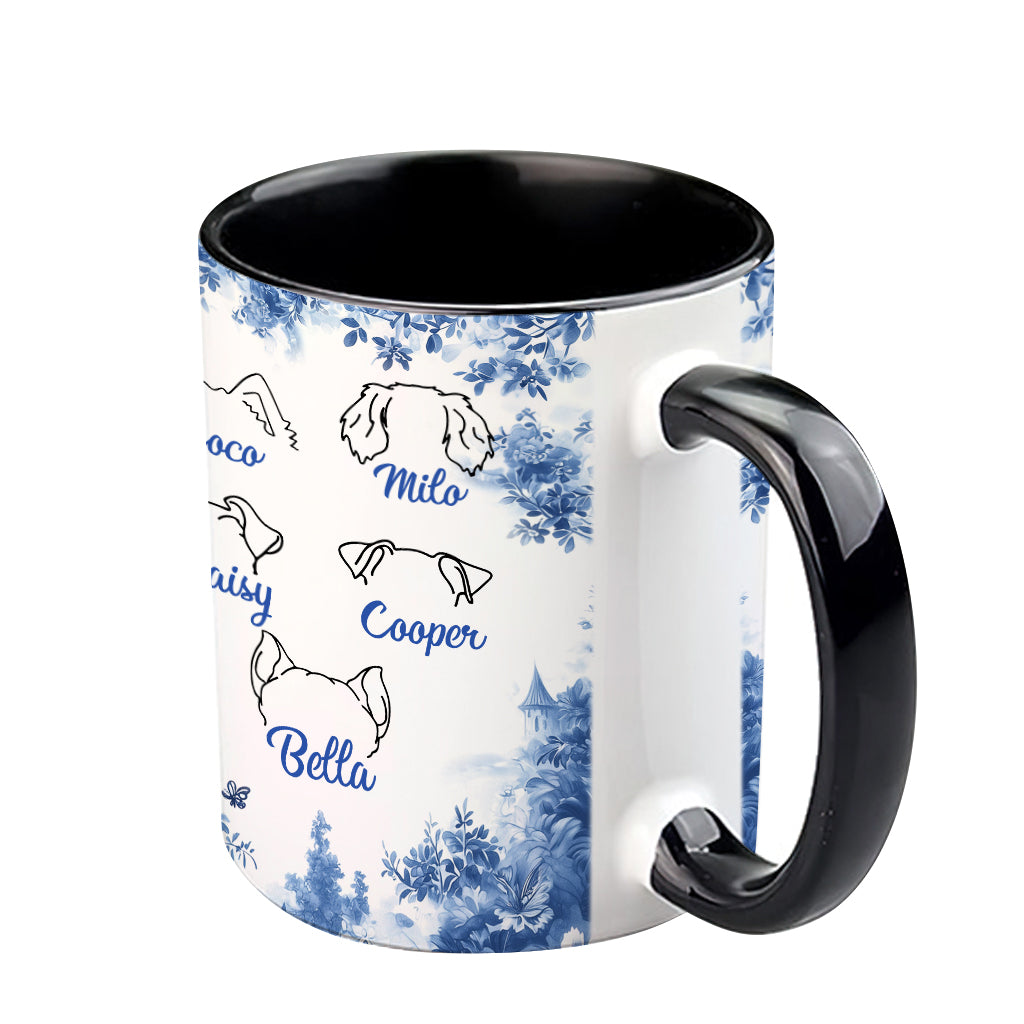 Einfach ein Mädchen, das Hunde liebt – personalisierte Tasse mit Hundemotiv