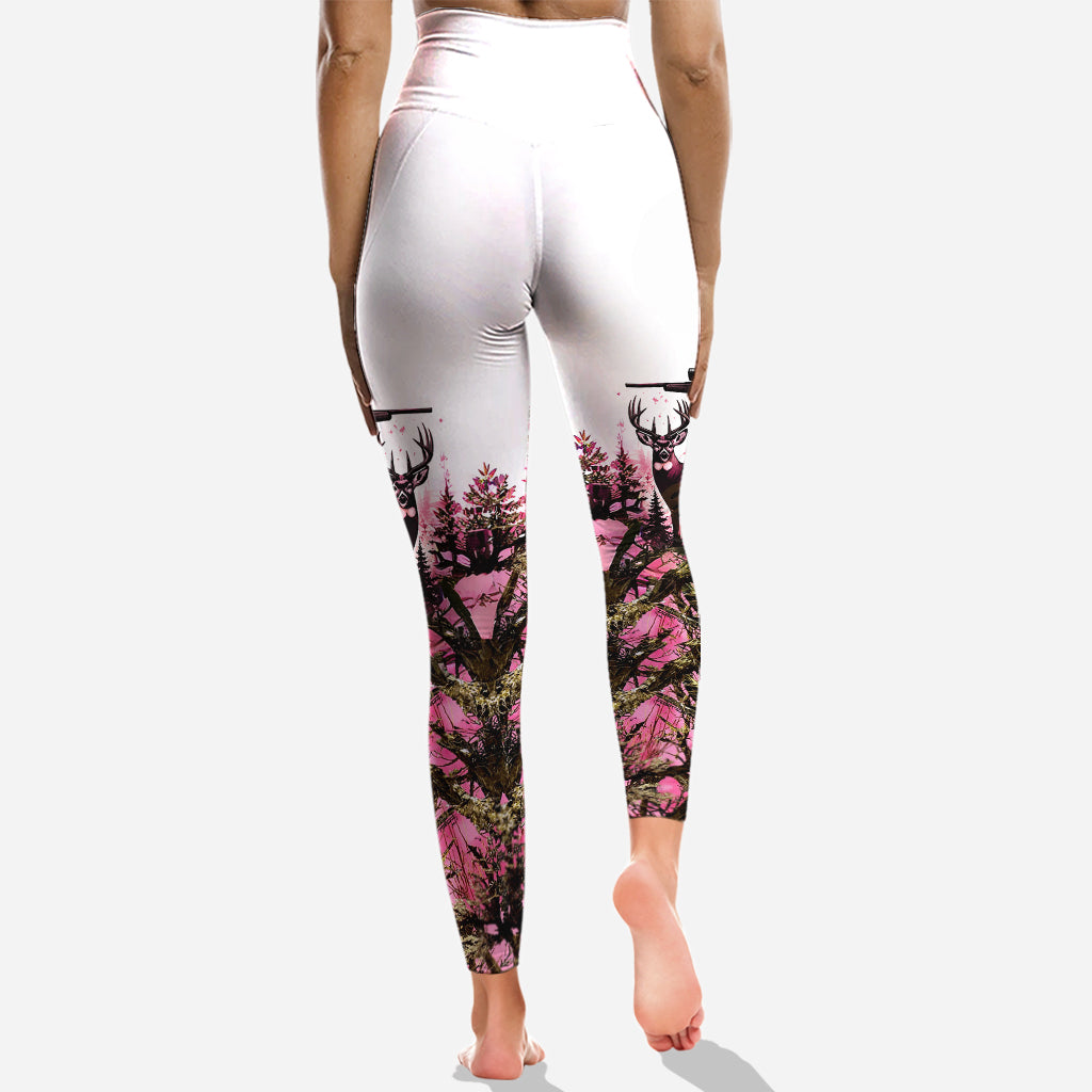 Pretty In Pink Dangerous In Camo - Personalized Hunting Hoodie and Leggings