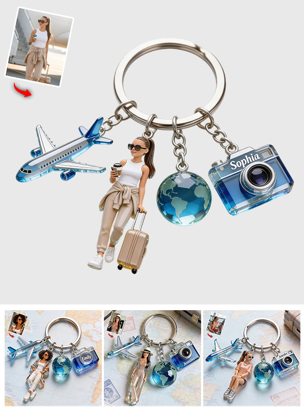 Individuelles Foto - Personalisierter Premium Schlüsselanhänger mit Charms