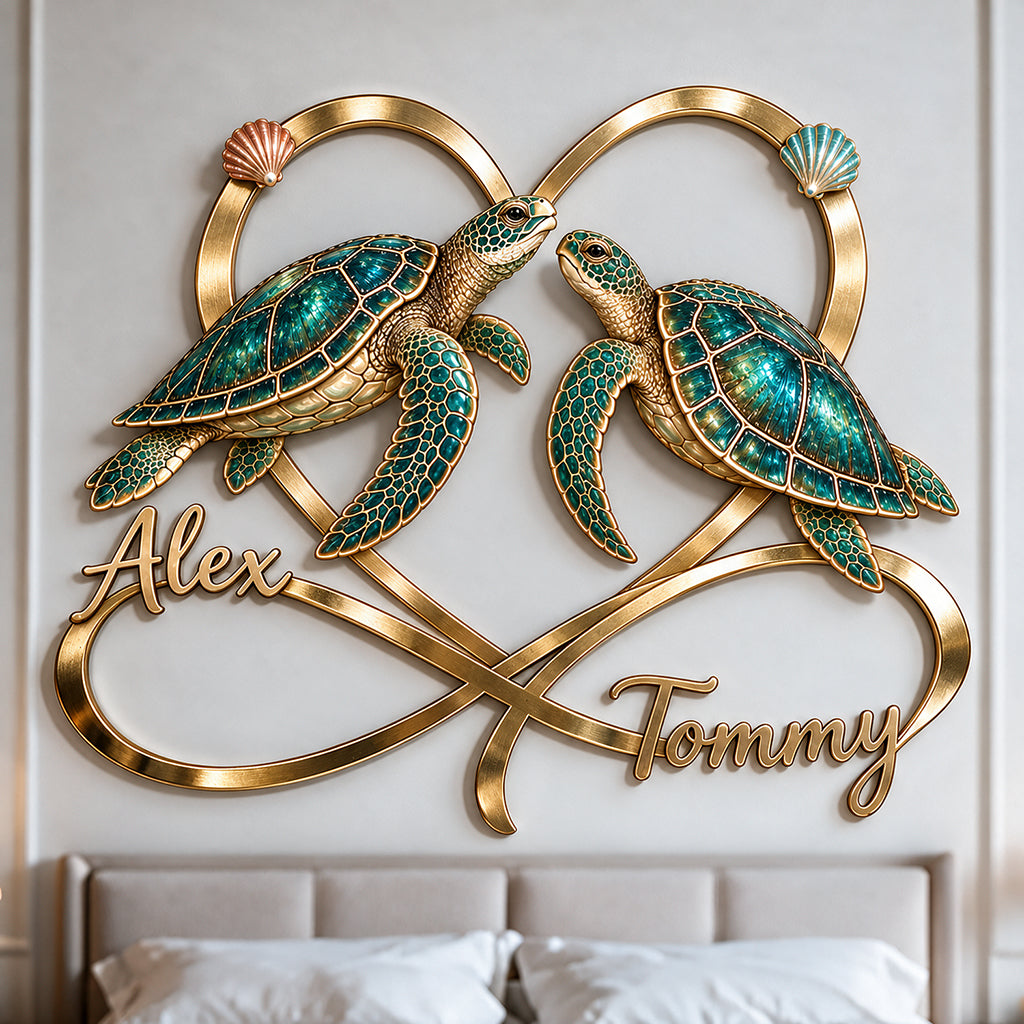 Liebe Dich Unendlich - Personalisierte Schild aus 3D-gedrucktem Metall