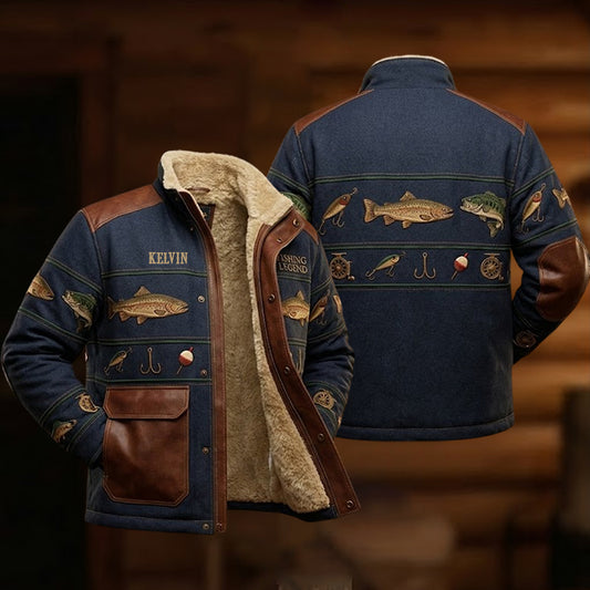 Légende de la pêche - Veste zippée de pêche personnalisée