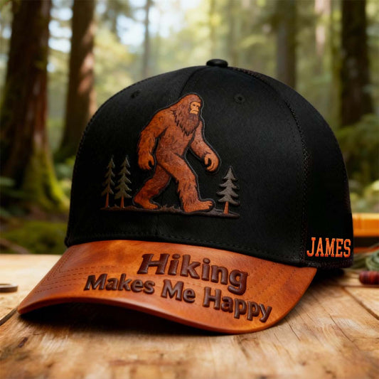 La randonnée me rend heureux - Casquette de randonnée classique personnalisée