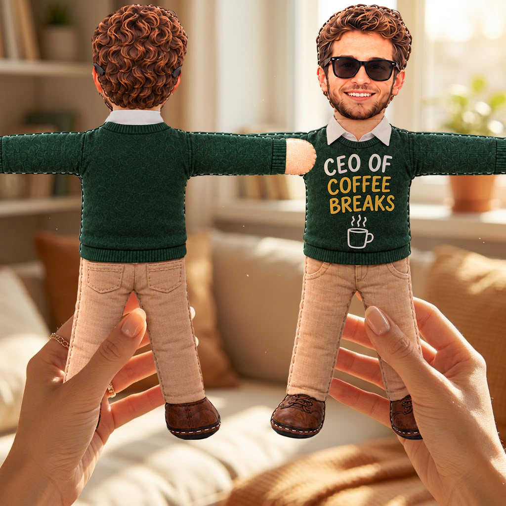 Funny Doll From Any Photo - Personalized Colleague Posable Plush Doll