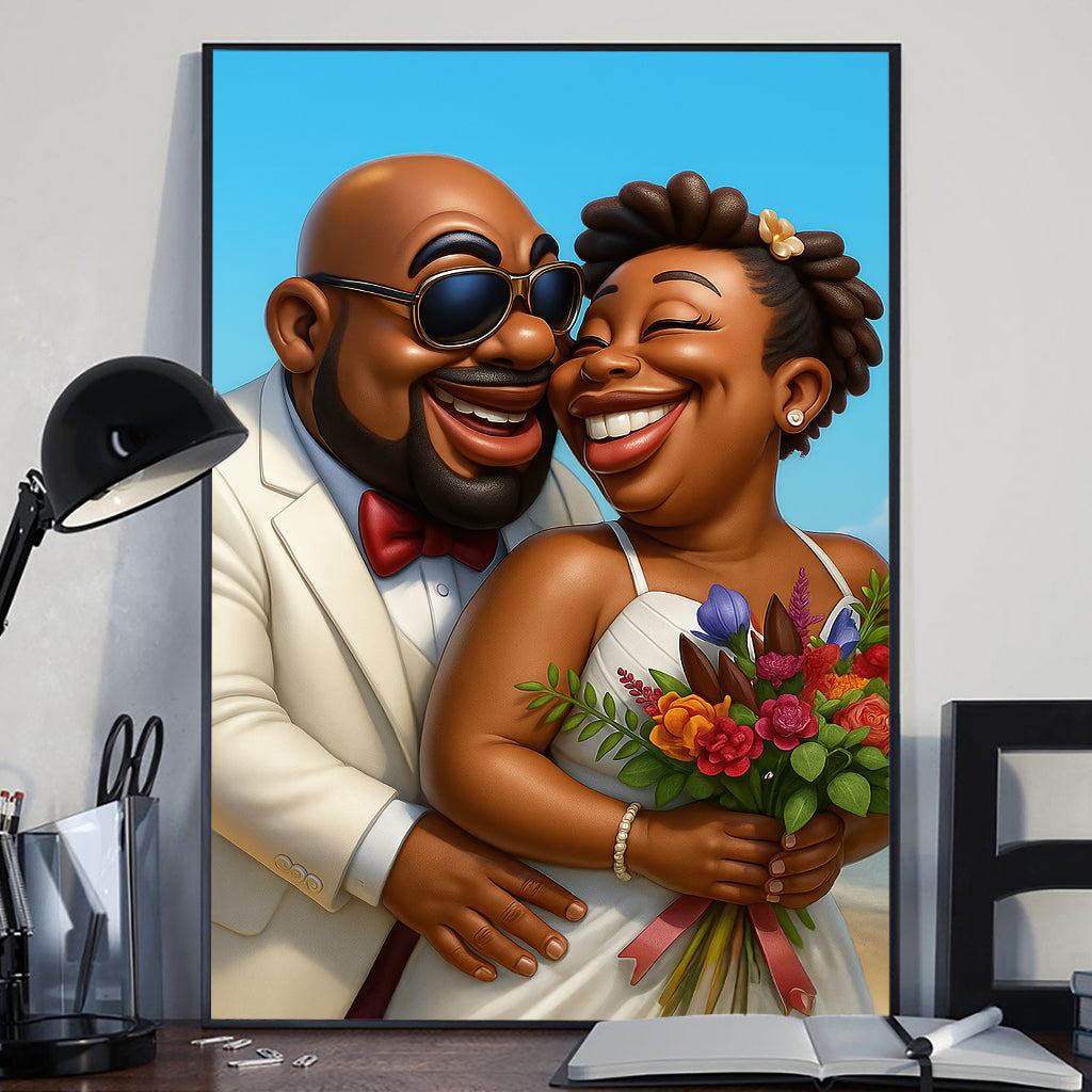 Funny Gift Cartoonish Exaggerated Mascot Style - Personalized Canvas And Poster