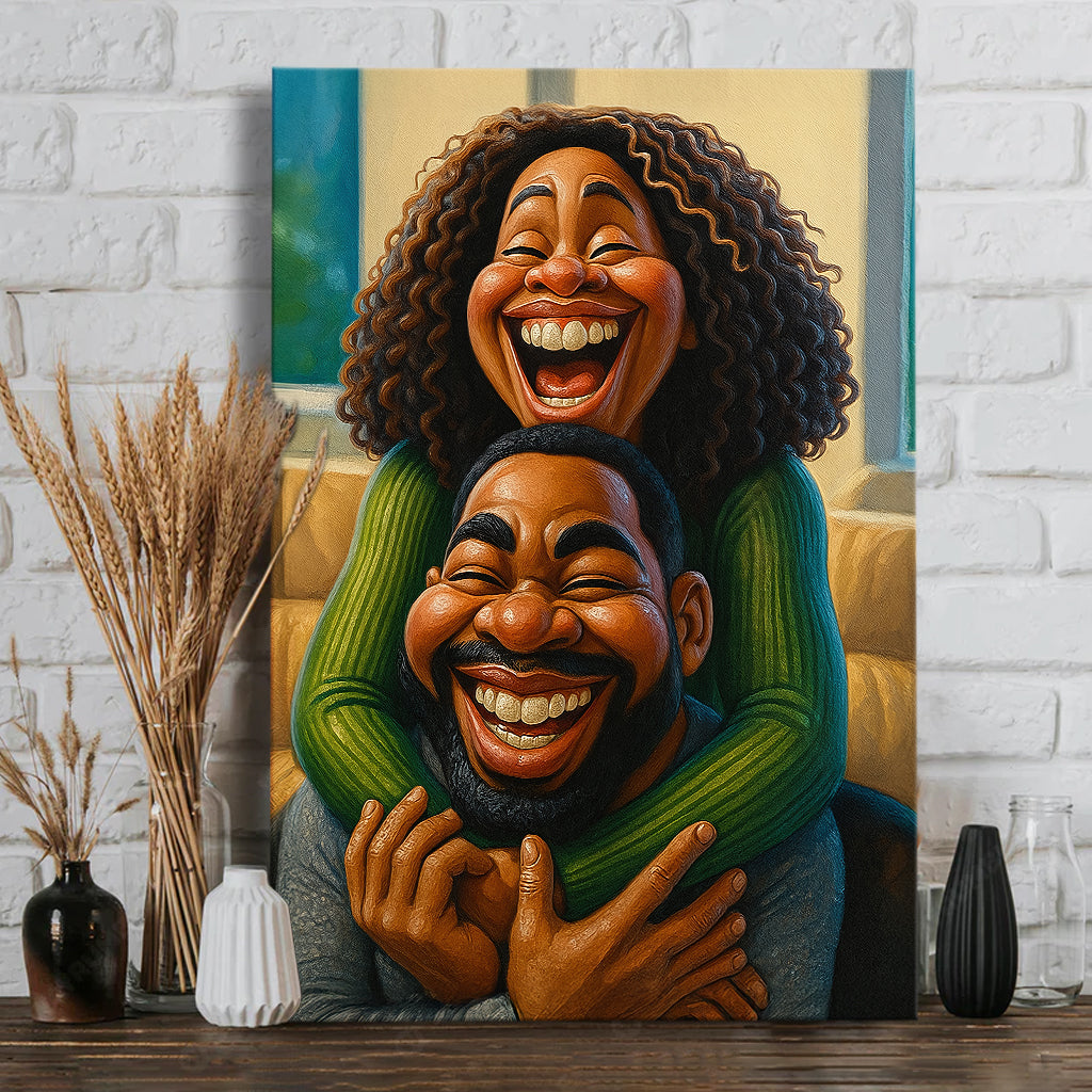 Funny Gift Cartoonish Exaggerated Mascot Style - Personalized Canvas And Poster