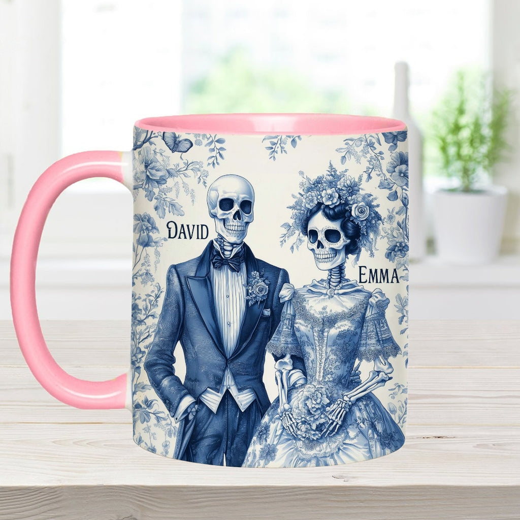 Until Death Do Us Part - Personalized Couple Accent Mug