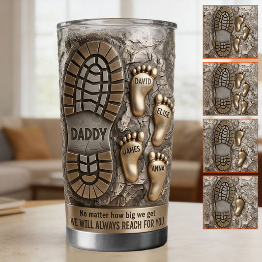 Wir greifen immer nach dir - Personalisierter Vater-Tumbler