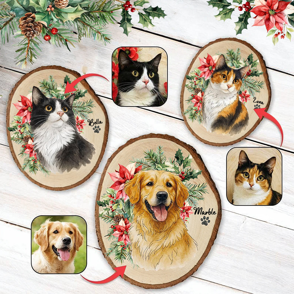Haustierporträt – Personalisiertes, individuell geformtes Holzschild für Hunde