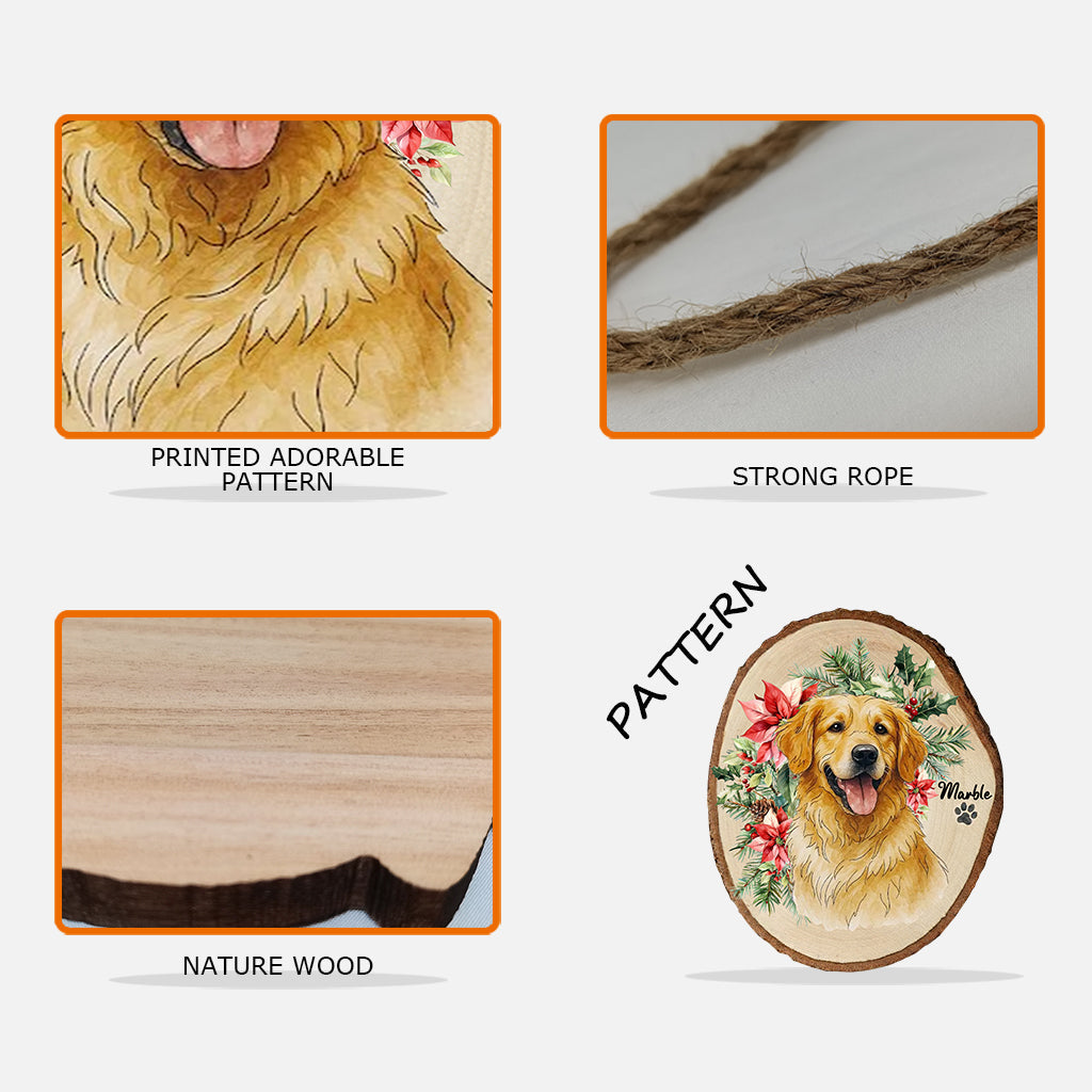 Haustierporträt – Personalisiertes, individuell geformtes Holzschild für Hunde