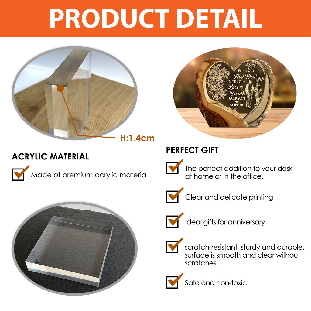 Together Until We Are Stars - Personalized Couple Custom Shaped Acrylic Plaque