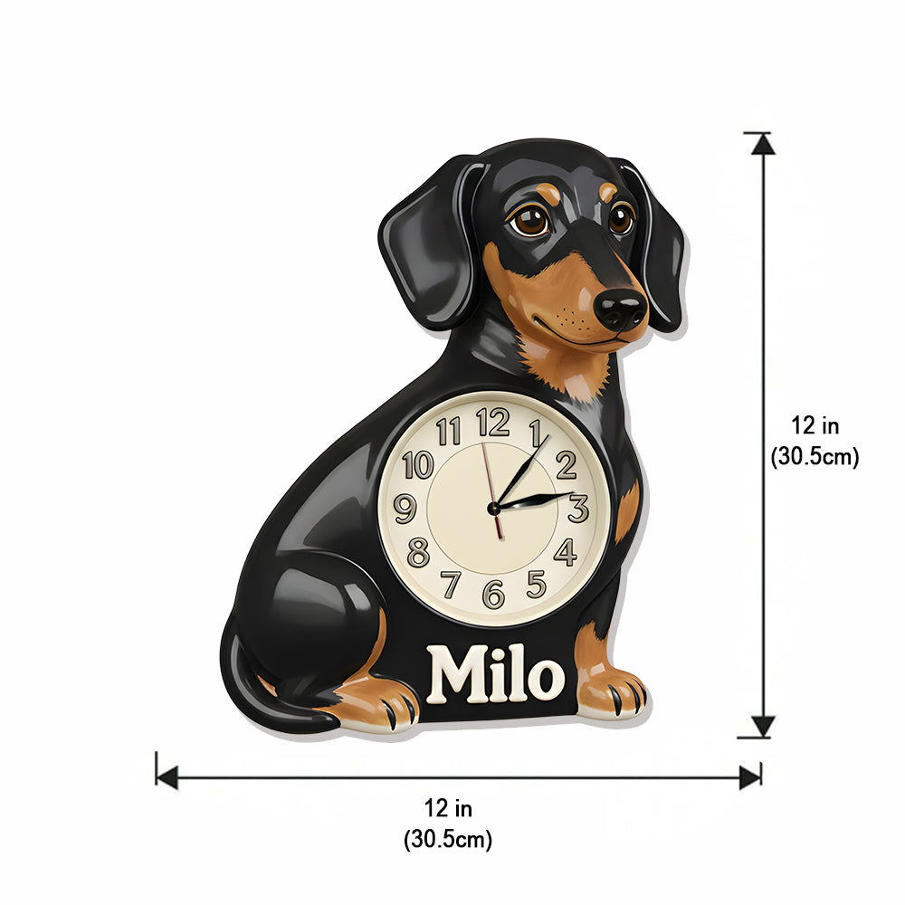 Horloge murale lumineuse LED personnalisée pour animaux de compagnie - J'aime mon animal