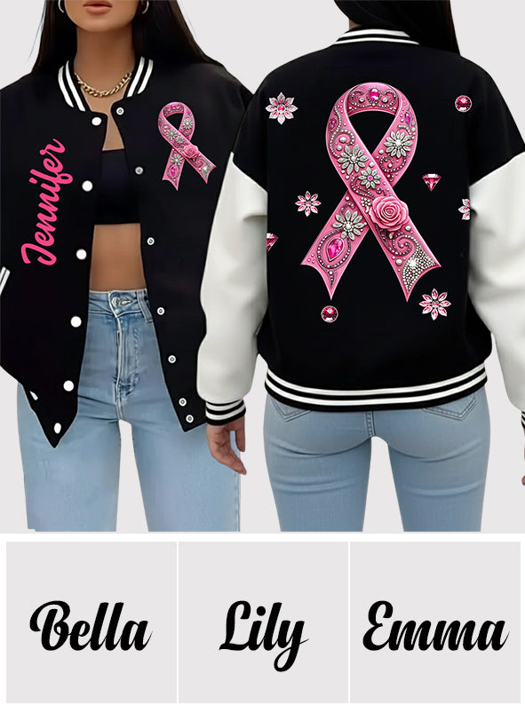 Foi, Espoir, Amour - Veste universitaire personnalisée pour la sensibilisation au cancer du sein