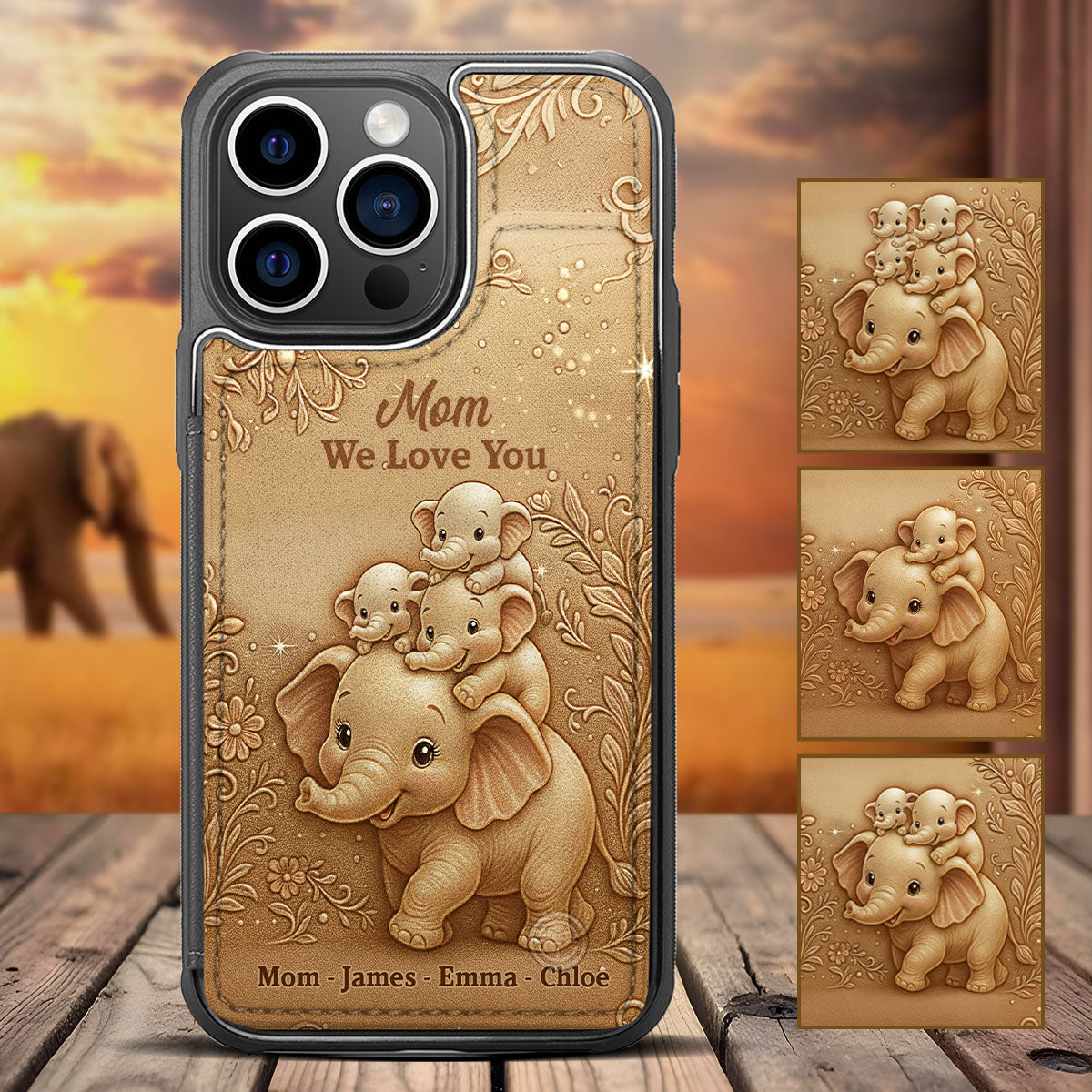 We Love You - Personalized Mother Fully Printed Wallet Phone Case