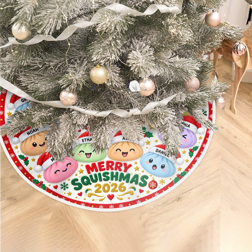 Merry Squishmas - Personalized Family Tree Skirt