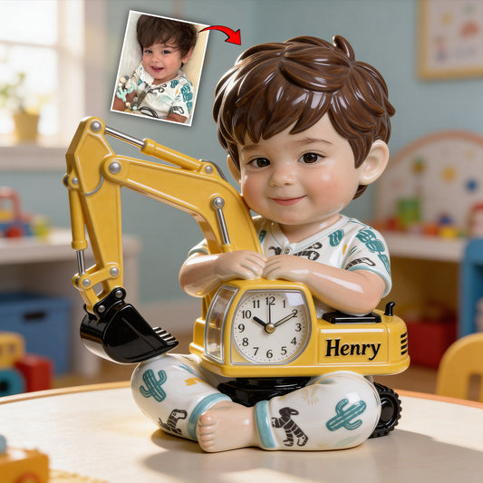 Personalisierbare Kinder-Tischuhr mit Foto