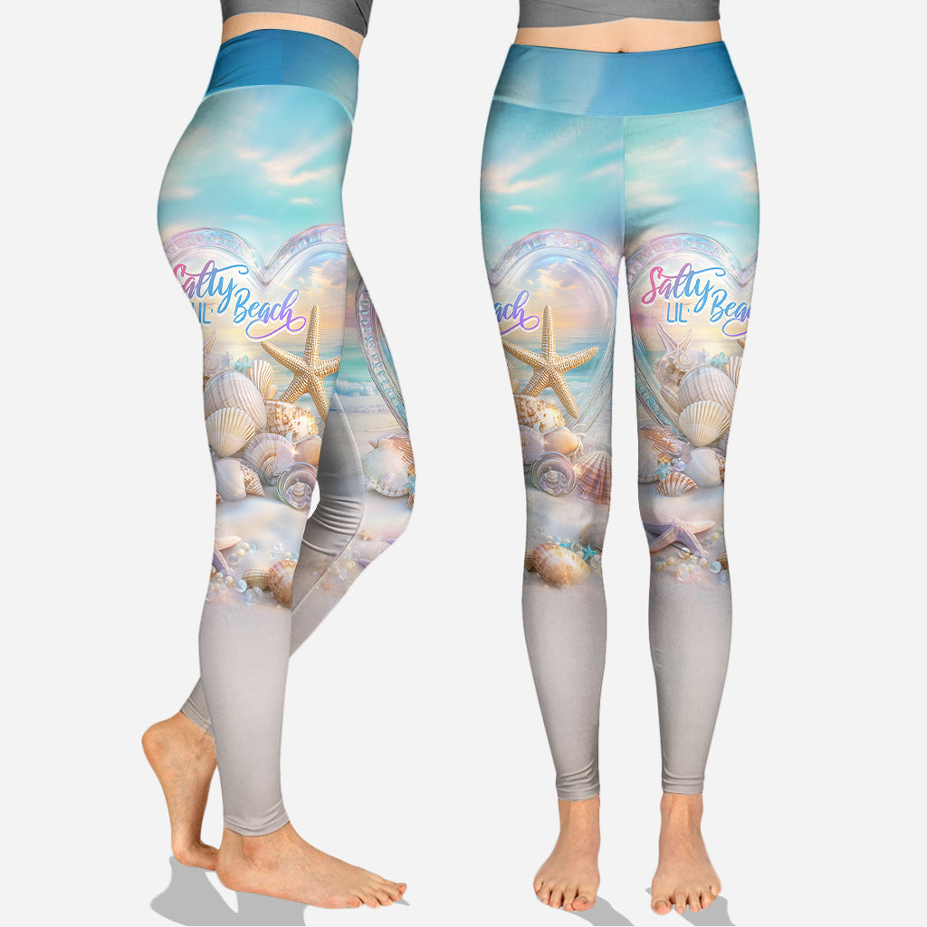 Salty Lil Beach - Personalized Sea Lover Cross Tank Top and Leggings