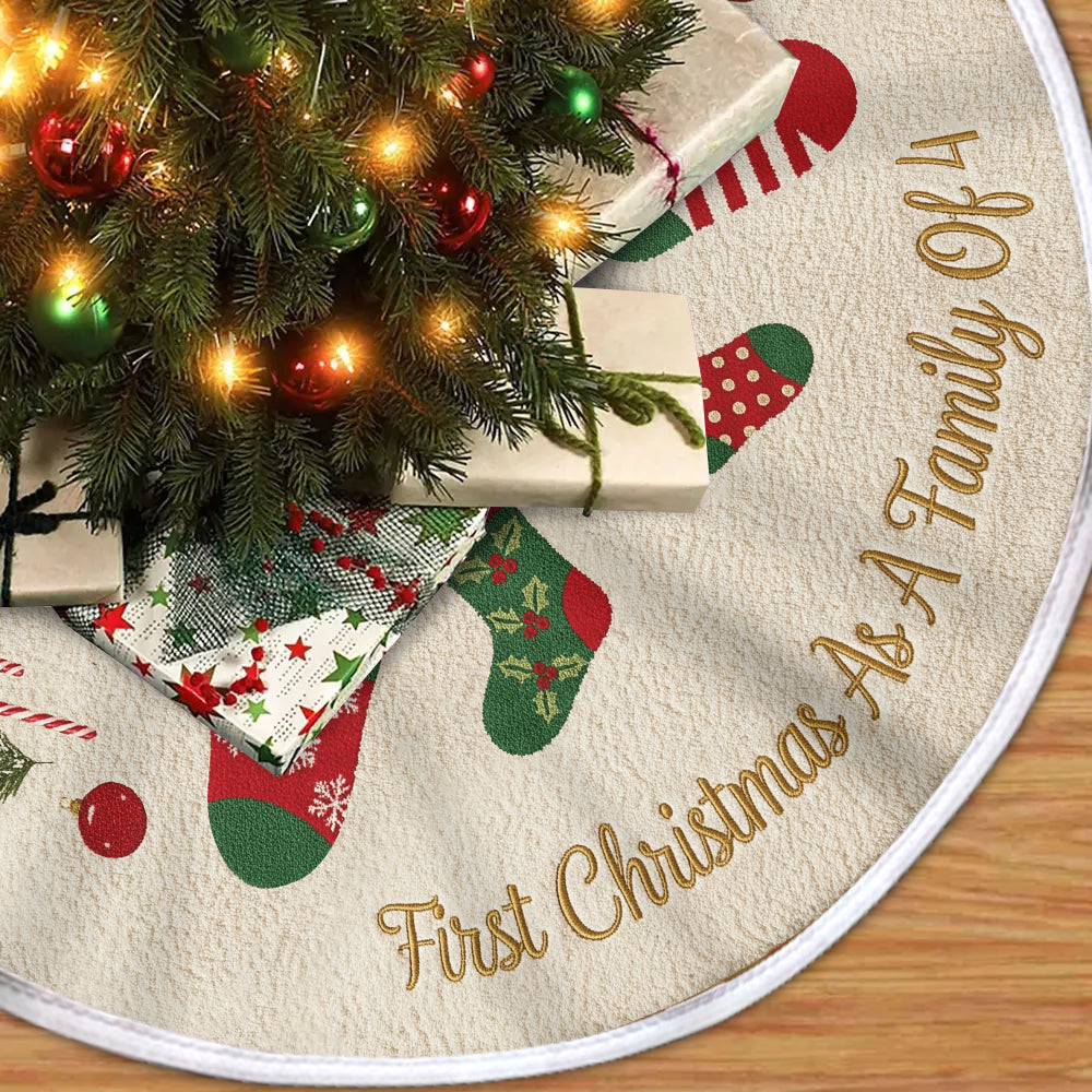 Erstes Weihnachtsfest als Familie - Personalisierte Baumdecke für die Familie