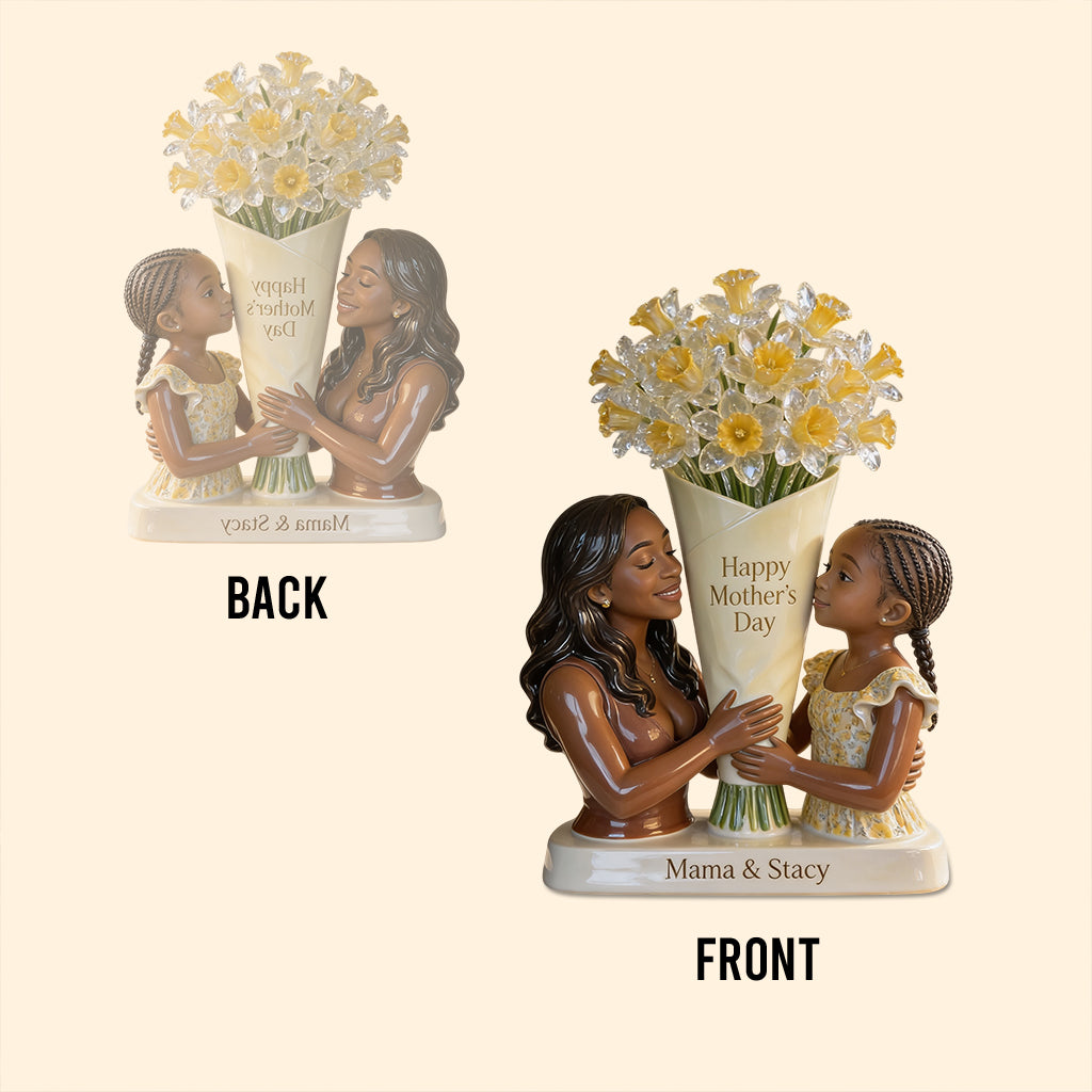 Bouquet de Mamie - Plaque Acrylique Personnalisée en Forme de Mamie
