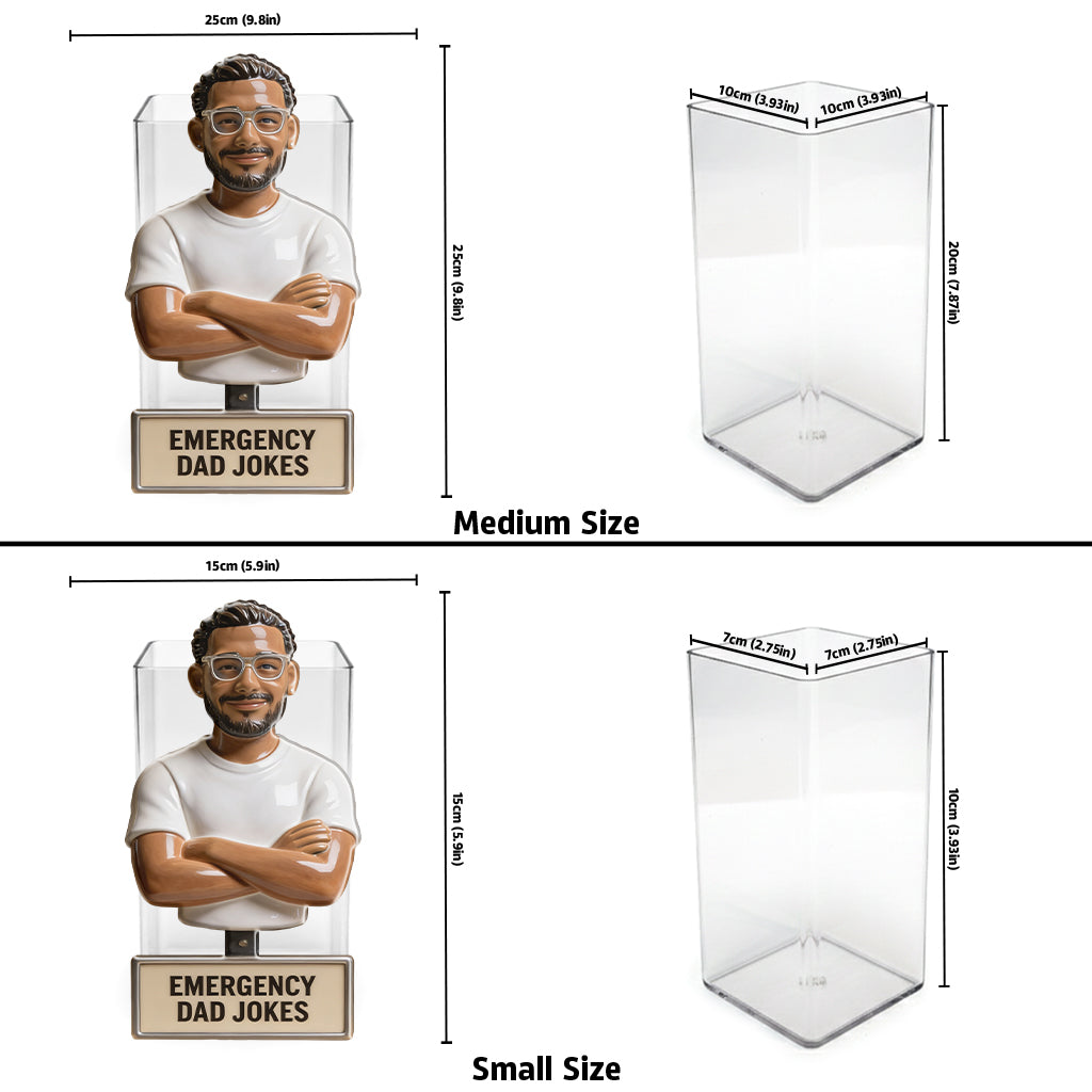 Notfall-Vater-Witze Behälter - Personalisierter Acryltopf