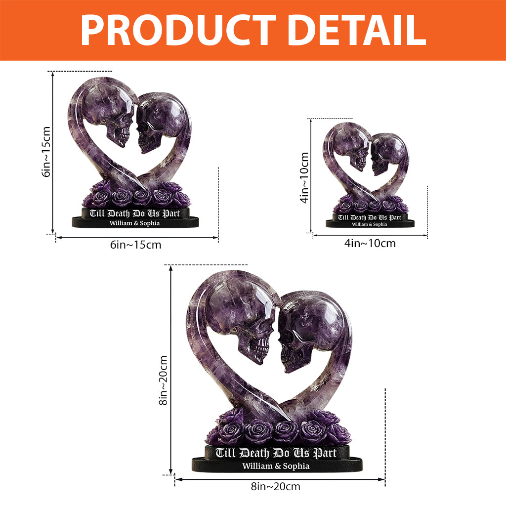 Till Death Do Us Part, Amethyst Styled Gothic Couple - Personalized Couple Custom Shaped Acrylic Plaque