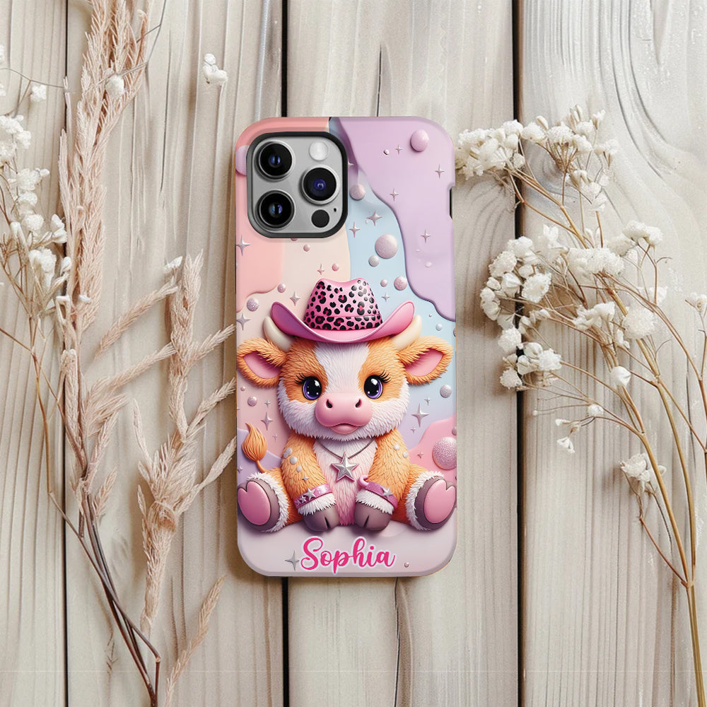 Adorable vache des Highlands - Coque de téléphone personnalisée avec imprimé intégral vache des Highlands