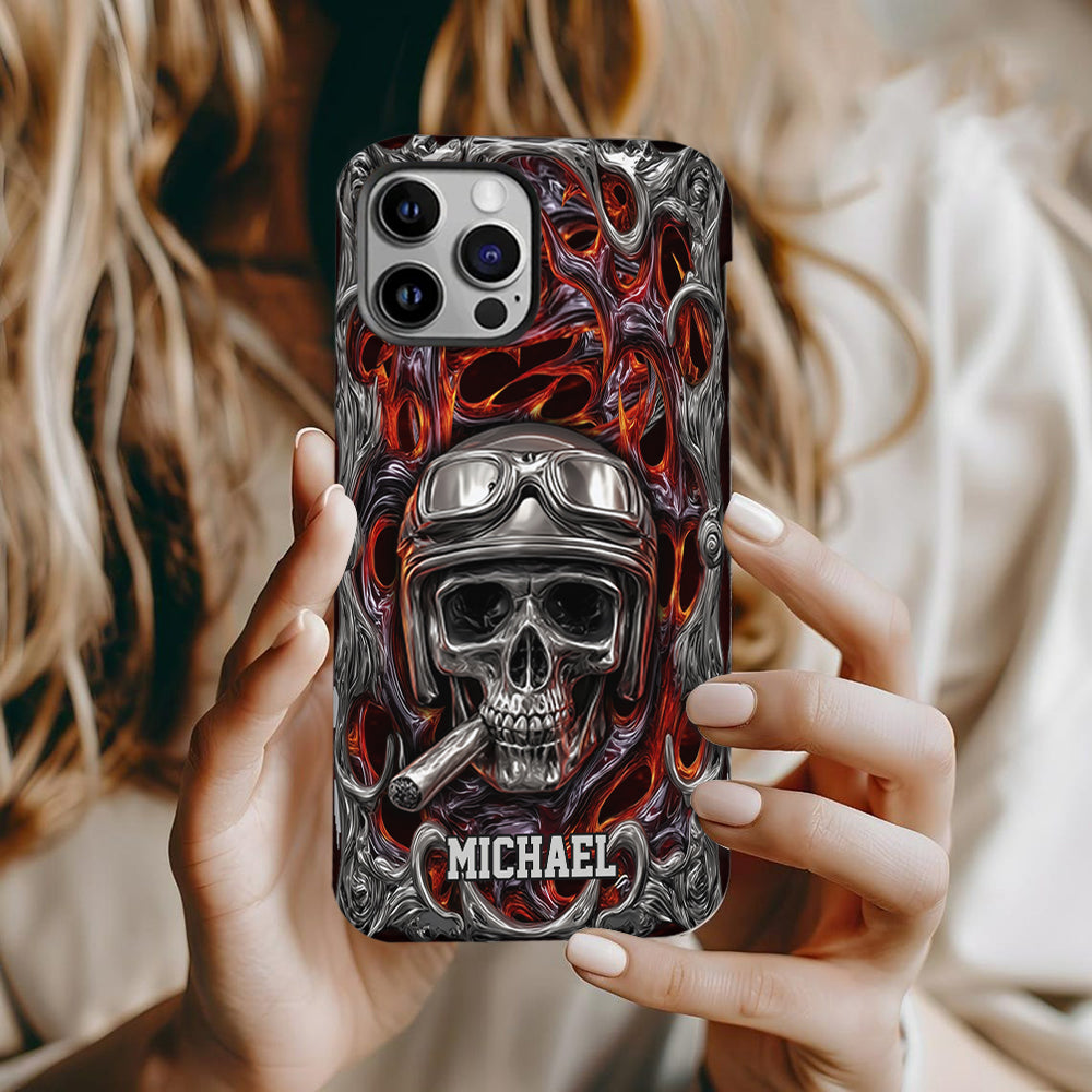 Ride Or Die – Personalisierte Handyhülle mit Biker-Motiv und Volldruck