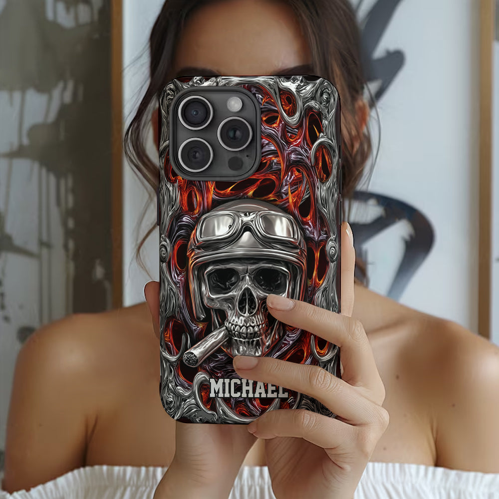 Ride Or Die – Personalisierte Handyhülle mit Biker-Motiv und Volldruck