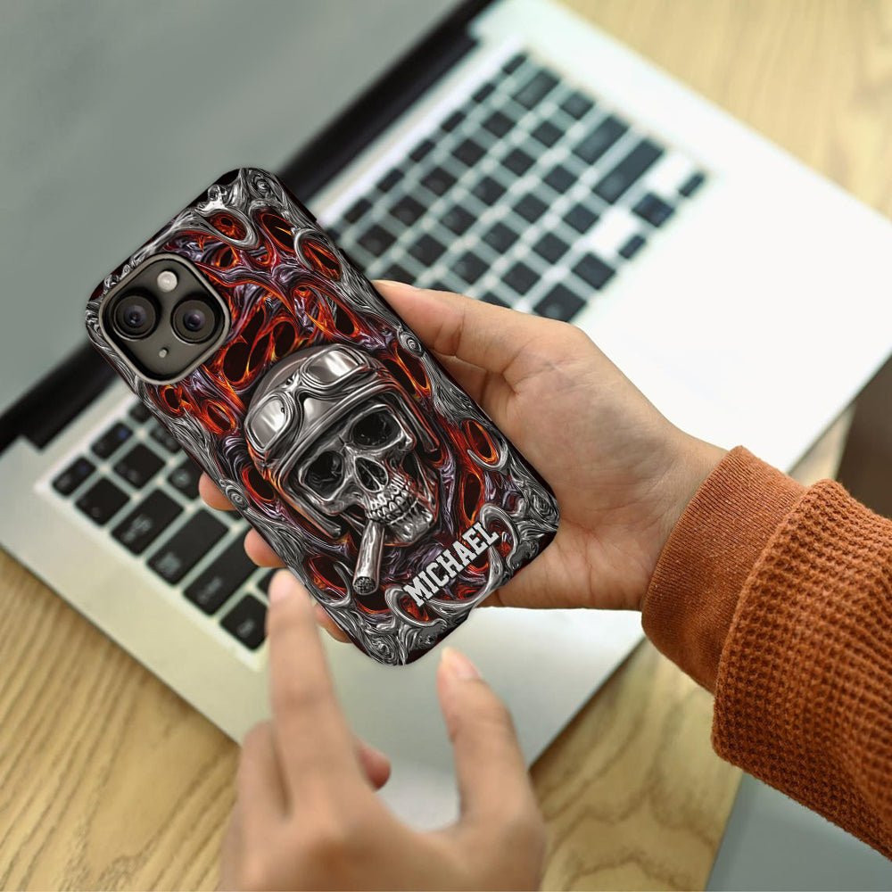 Ride Or Die – Personalisierte Handyhülle mit Biker-Motiv und Volldruck