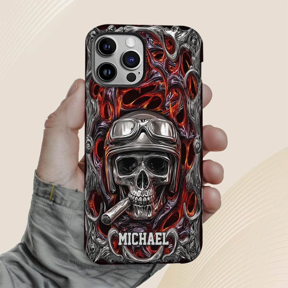 Ride Or Die – Personalisierte Handyhülle mit Biker-Motiv und Volldruck