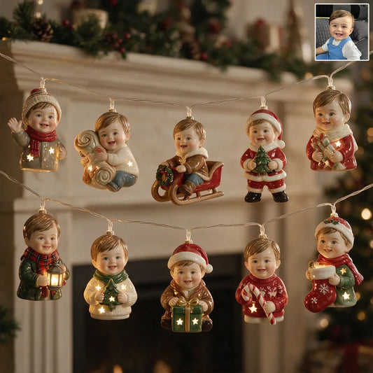 Noël approche - Guirlande lumineuse personnalisée pour enfants